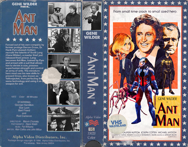 ANT MAN CUSTOM VHS COVER GENE WILDER, MODERN VHS COVER, CUSTOM VHS COVER, VHS COVER, VHS COVERS